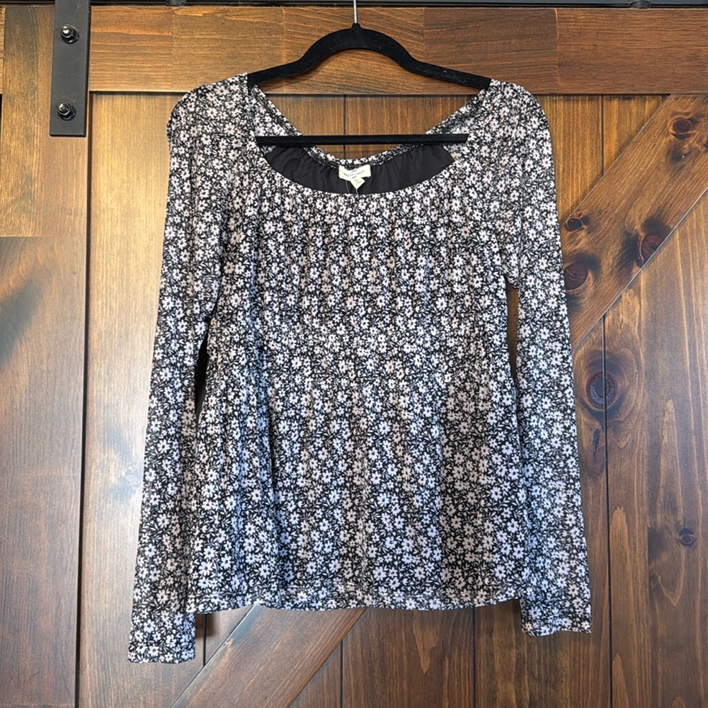 Square Neck Mesh Knit Top